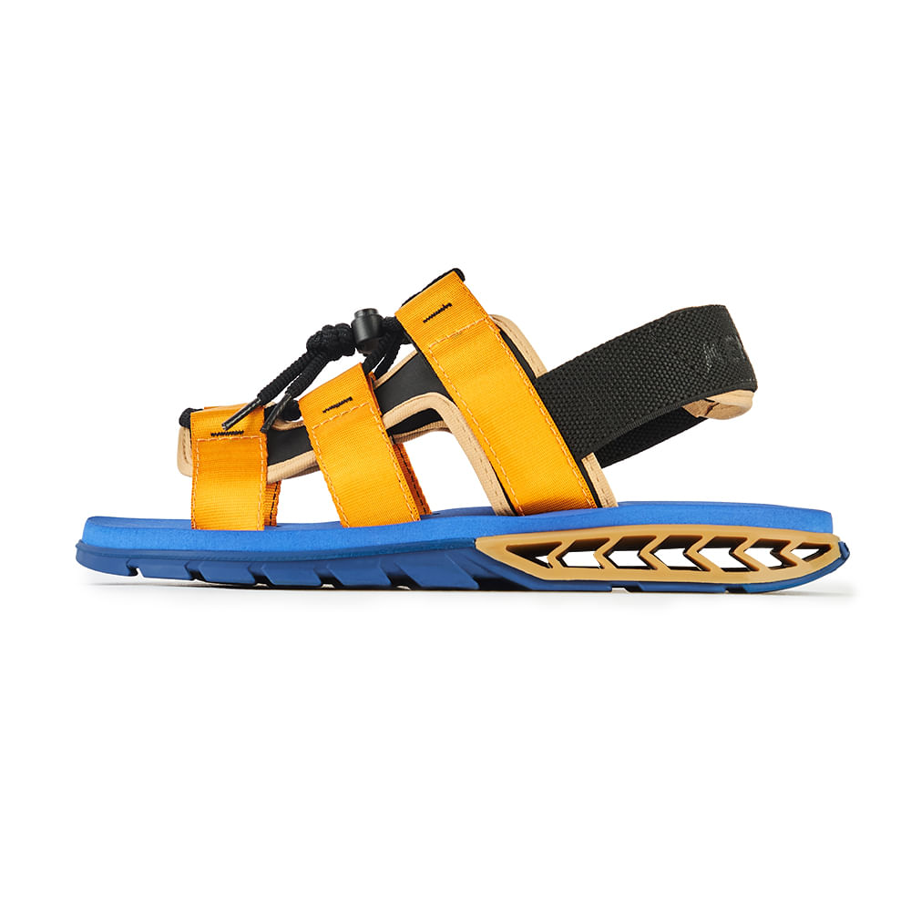 Sandália Kenner Rakka Mezkla Azul E Amarelo