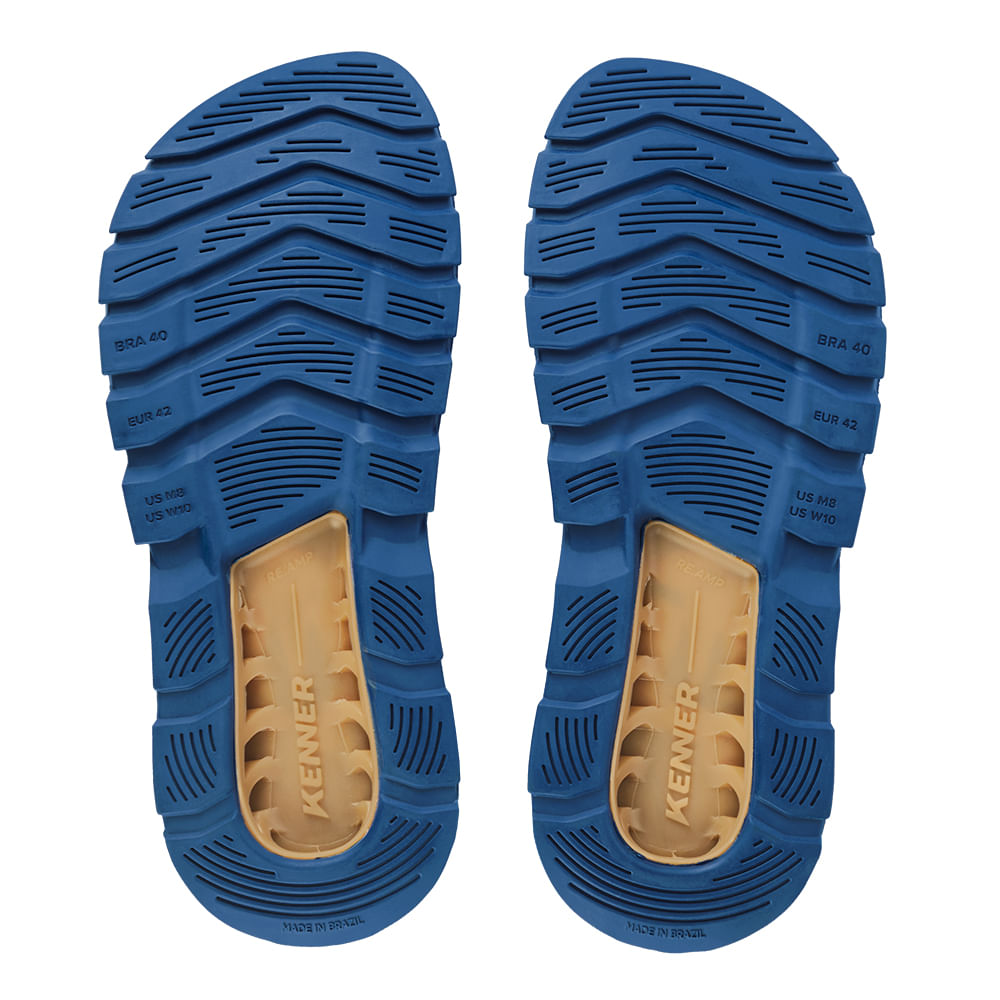 Sandália Kenner Rakka Mezkla Azul E Amarelo