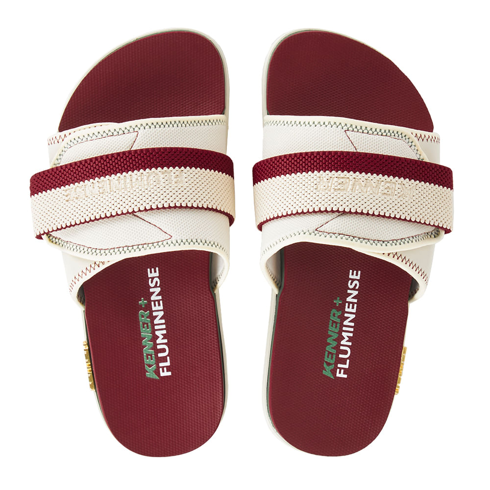 Sandália Kenner Slide Fluminense Tricolor