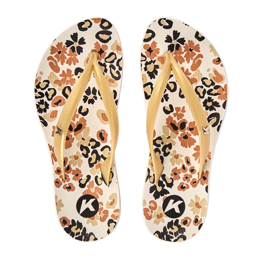 Sandália Kenner Ibiza Pintada Dourado