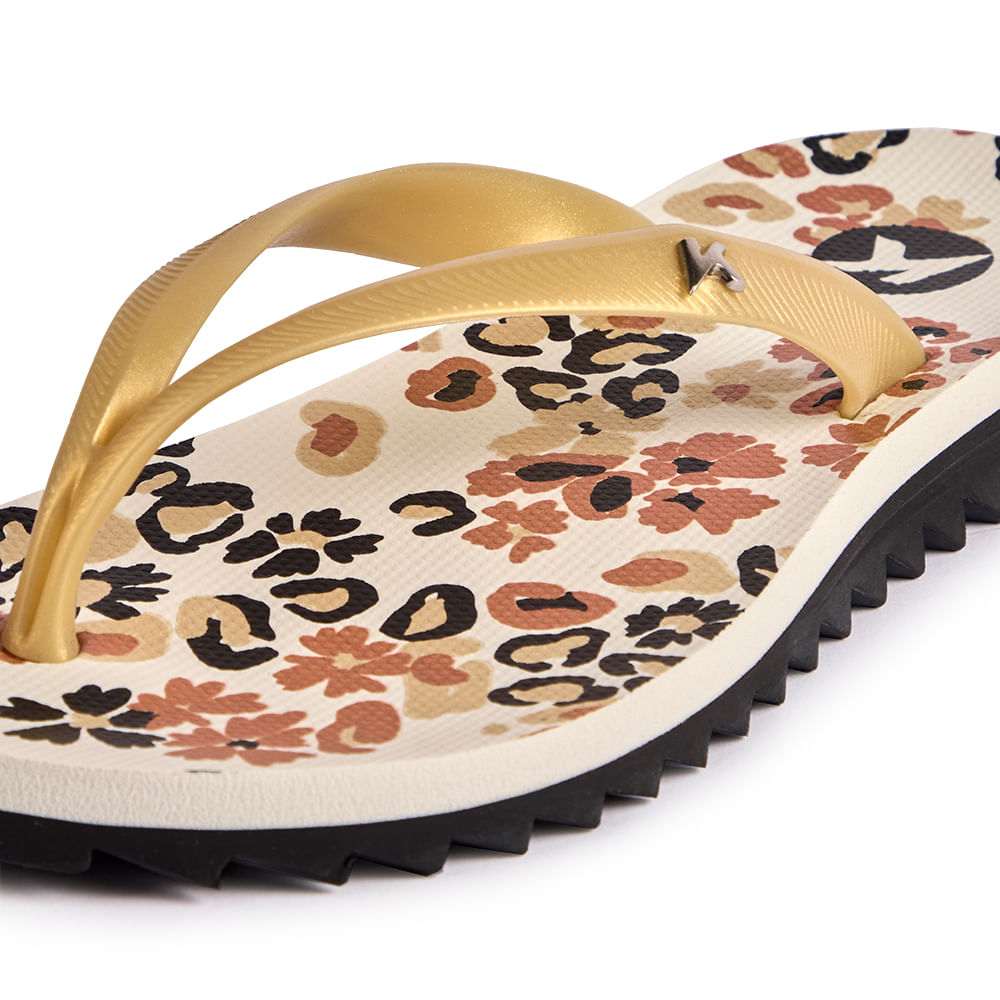 Sandália Kenner Ibiza Pintada Dourado