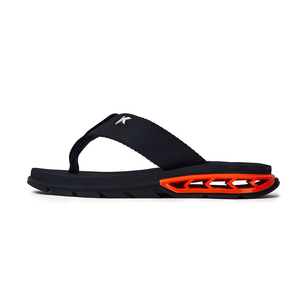 Sandália Kenner Rakka Kids Preto Com Laranja