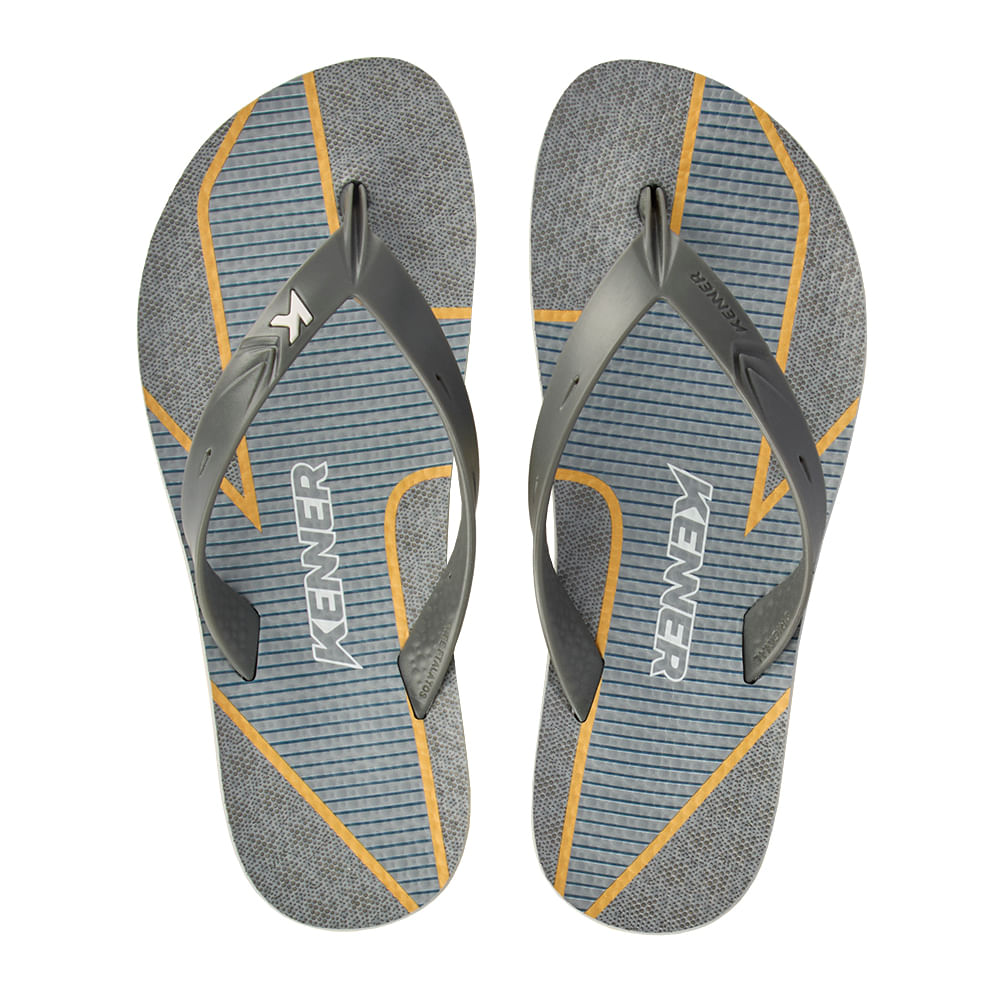 Sandália Kenner Summer Classic Amarelo E Cinza