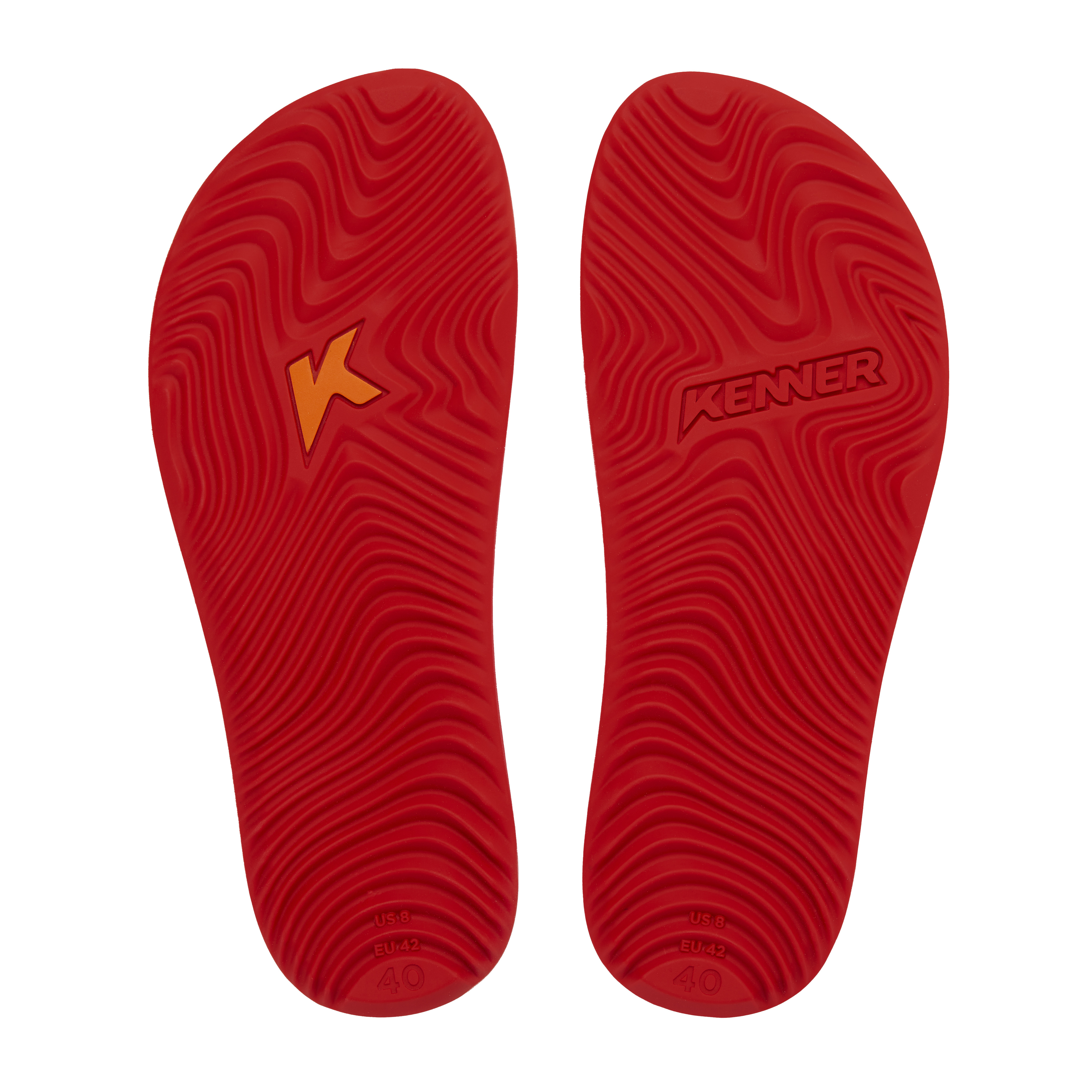 Sandália Kenner Summer Listras Vermelho